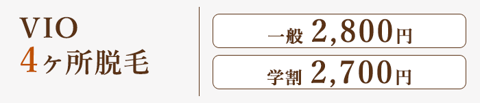VIO4ヶ所脱毛